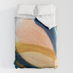 Slow as the Mississippi - Acrylic abstract with pink, blue, and brown Comforter Gallery Image 6
