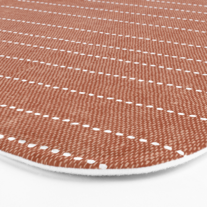 stitched stripes - ginger Bath Mat Gallery Image 3