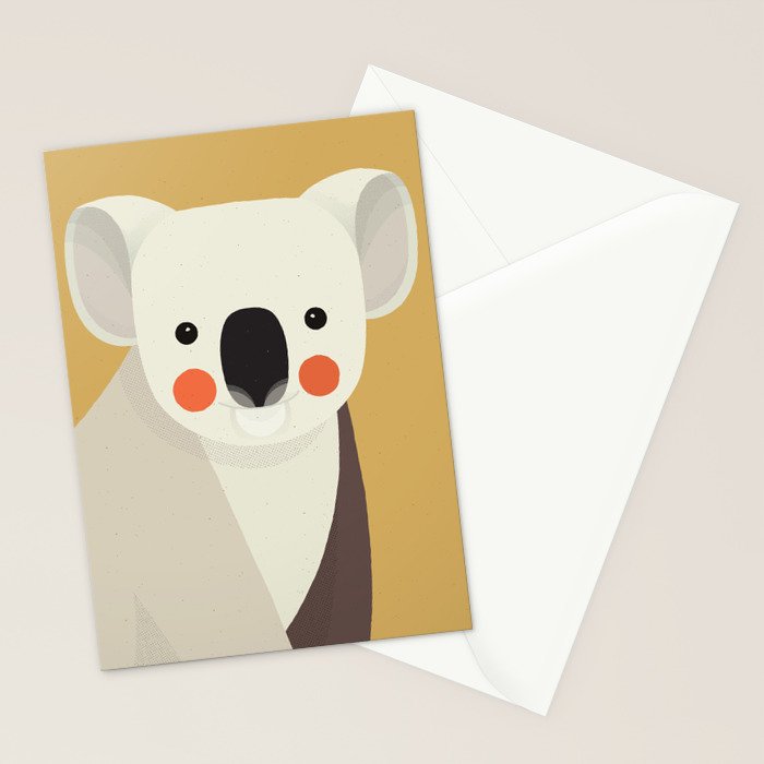Koala, Animal Portrait Stationery Card Gallery Image 2