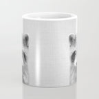 Raccoon - Black & White Coffee Mug Gallery Image 4