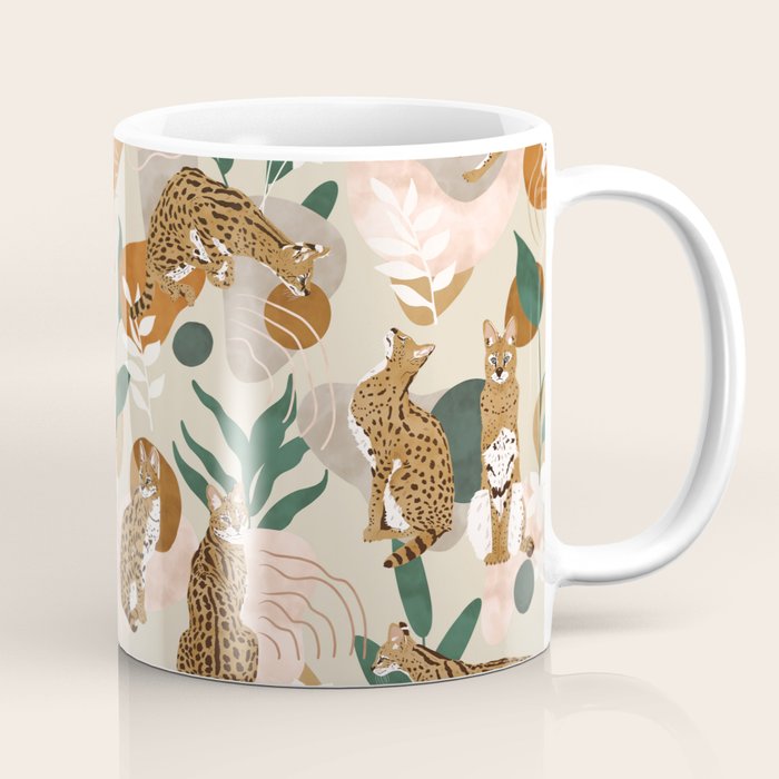 Serval cat abstract nature Coffee Mug Gallery Image 1