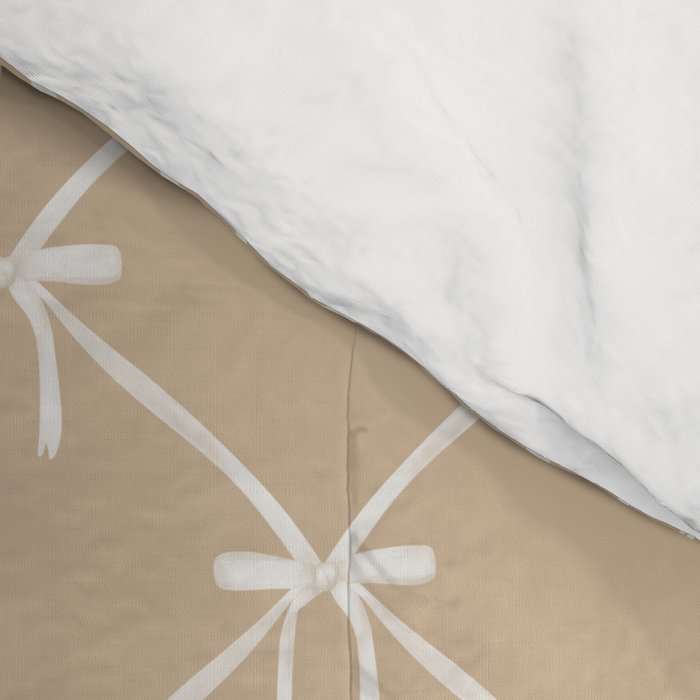 Bows & Ribbons Pattern XLV Neutral Beige Comforter Gallery Image 4