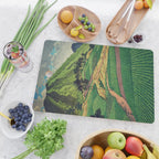 Crossing people's land in Iksey - Summer Green Mountain Ukiyoe Nature Landscape Cutting Board Gallery Image 2