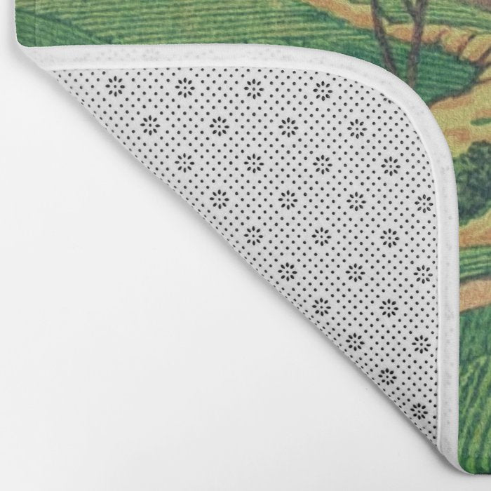 Crossing people's land in Iksey - Summer Green Mountain Ukiyoe Nature Landscape Bath Mat Gallery Image 2