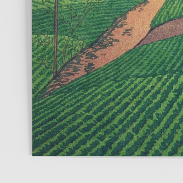 Crossing people's land in Iksey - Summer Green Mountain Ukiyoe Nature Landscape Poster Gallery Image 3