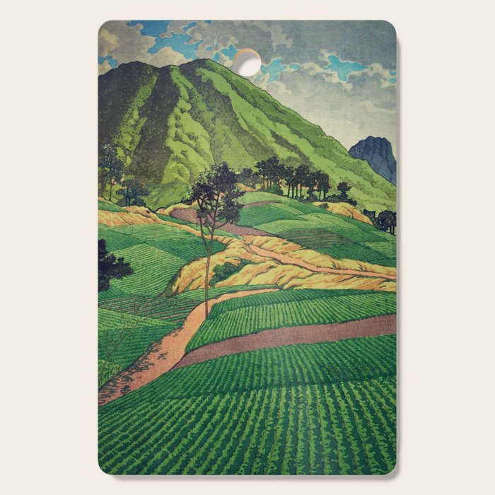 Crossing people's land in Iksey - Summer Green Mountain Ukiyoe Nature Landscape Cutting Board Gallery Image 1