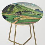 Crossing people's land in Iksey - Summer Green Mountain Ukiyoe Nature Landscape Side Table Gallery Image 2
