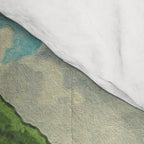 Crossing people's land in Iksey - Summer Green Mountain Ukiyoe Nature Landscape Comforter Gallery Image 4