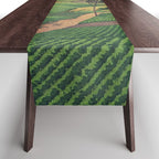 Crossing people's land in Iksey - Summer Green Mountain Ukiyoe Nature Landscape Table Runner Gallery Image 1