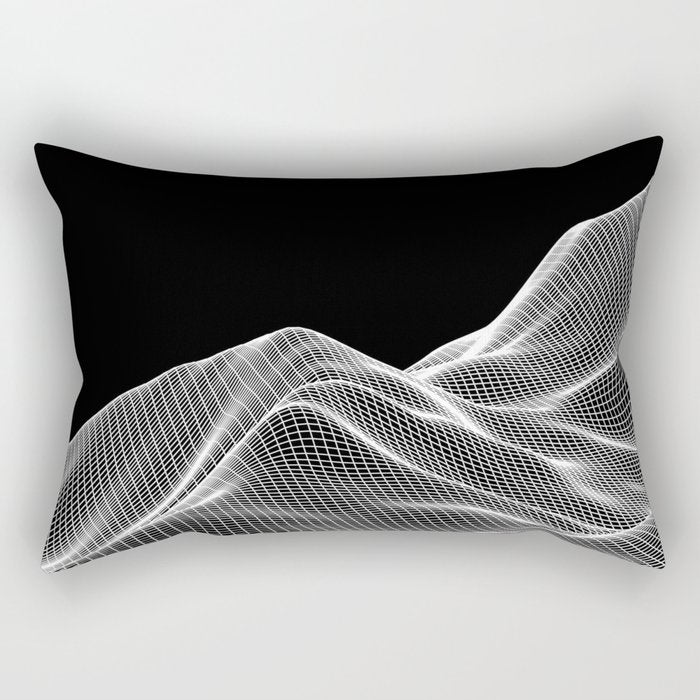 Digital Mountains Rectangular Pillow Gallery Image 2