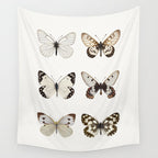 Butterflies in Neutral Colors Wall Tapestry Gallery Image 4