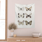 Butterflies in Neutral Colors Wall Tapestry Gallery Image 2