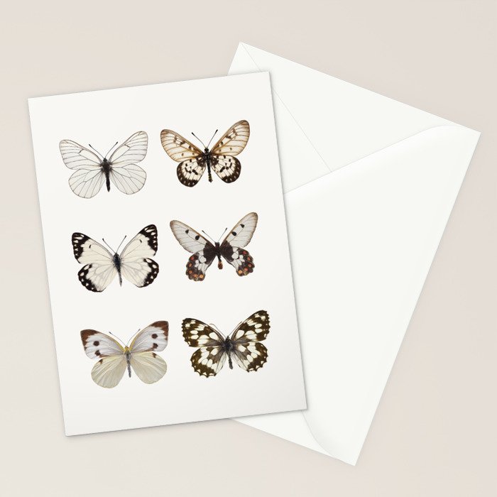 Butterflies in Neutral Colors Stationery Card Gallery Image 2