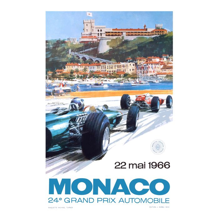 1966 MONACO Grand Prix Racing Poster Coffee Mug Gallery Image 2