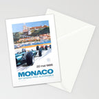 1966 MONACO Grand Prix Racing Poster Stationery Card Gallery Image 2