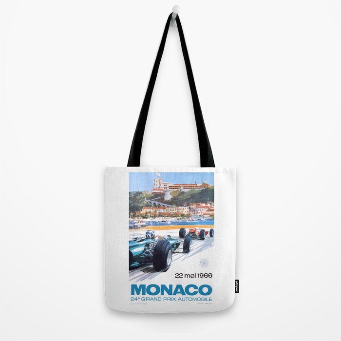 1966 MONACO Grand Prix Racing Poster Tote Bag Gallery Image 2