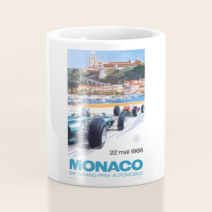1966 MONACO Grand Prix Racing Poster Coffee Mug Gallery Image 4