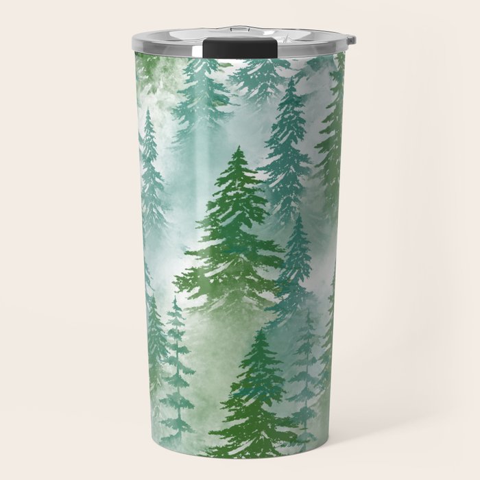 Pine Forest Blue Shade Travel Mug Gallery Image 1