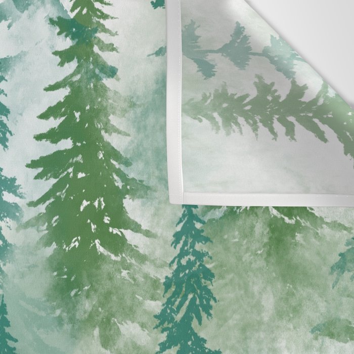Pine Forest Blue Shade Wall Tapestry Gallery Image 3