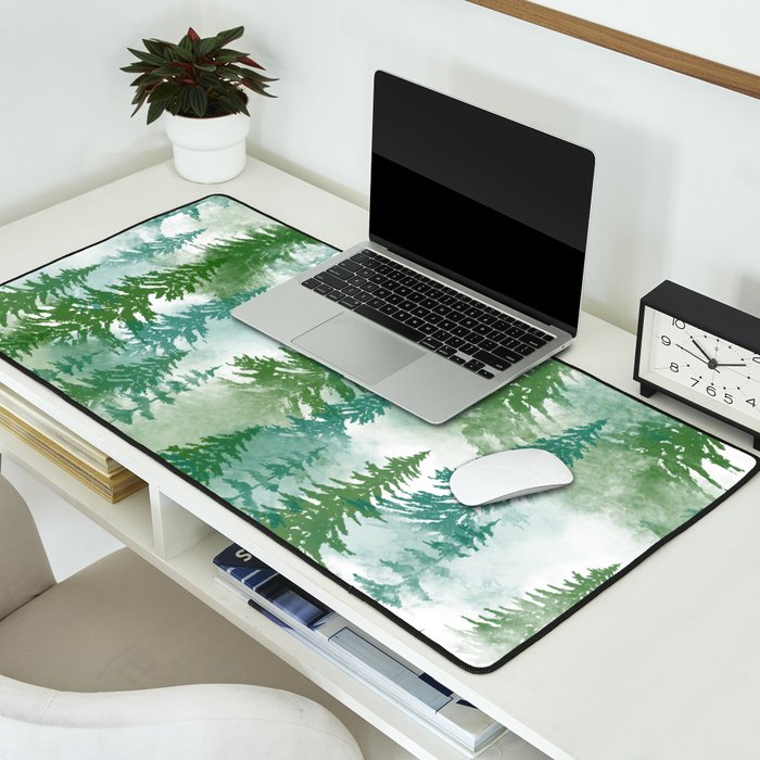 Pine Forest Blue Shade Desk Mat Gallery Image 2