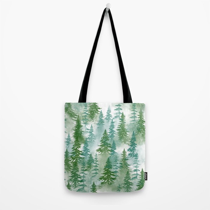 Pine Forest Blue Shade Tote Bag Gallery Image 2