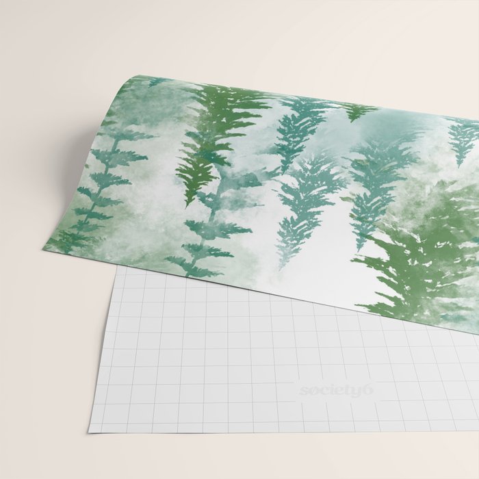 Pine Forest Blue Shade Wrapping Paper Gallery Image 2
