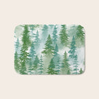 Pine Forest Blue Shade Bath Mat Gallery Image 1