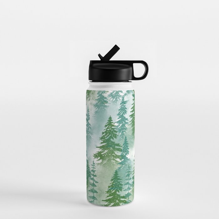 Pine Forest Blue Shade Water Bottle Gallery Image 1