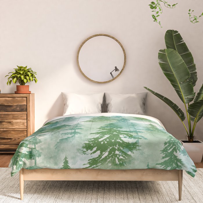 Pine Forest Blue Shade Comforter Gallery Image 3