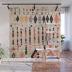 Moroccan Berber Rug Design No.46 - Multicolor, Ivory White Wall Mural Gallery Image 1