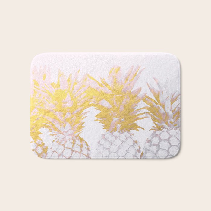 Golden pineapples Bath Mat Gallery Image 1