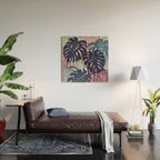 Monstera Melt Wood Wall Art Gallery Image 2