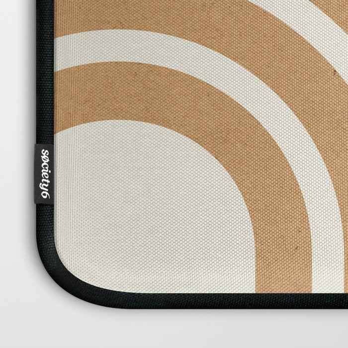 Mid century modern pink Sun and Rainbow Laptop Sleeve Gallery Image 3