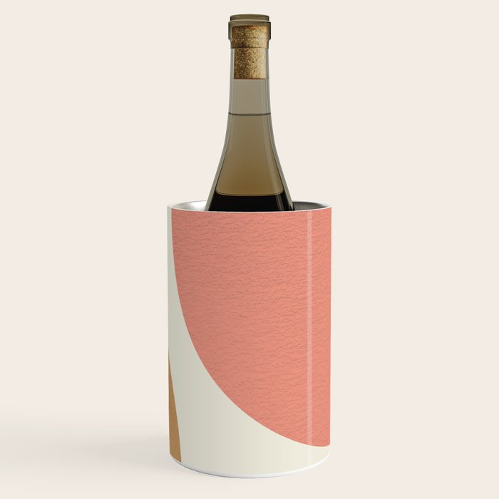 Mid century modern pink Sun and Rainbow Wine Chiller Gallery Image 3