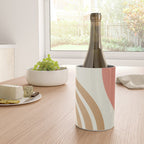 Mid century modern pink Sun and Rainbow Wine Chiller Gallery Image 4