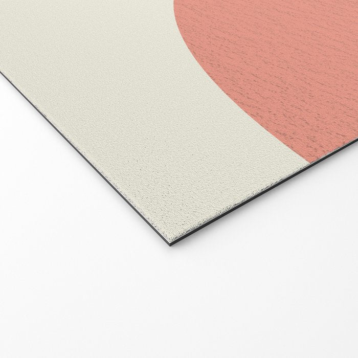 Mid century modern pink Sun and Rainbow Welcome Mat Gallery Image 2