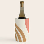 Mid century modern pink Sun and Rainbow Wine Chiller Gallery Image 1