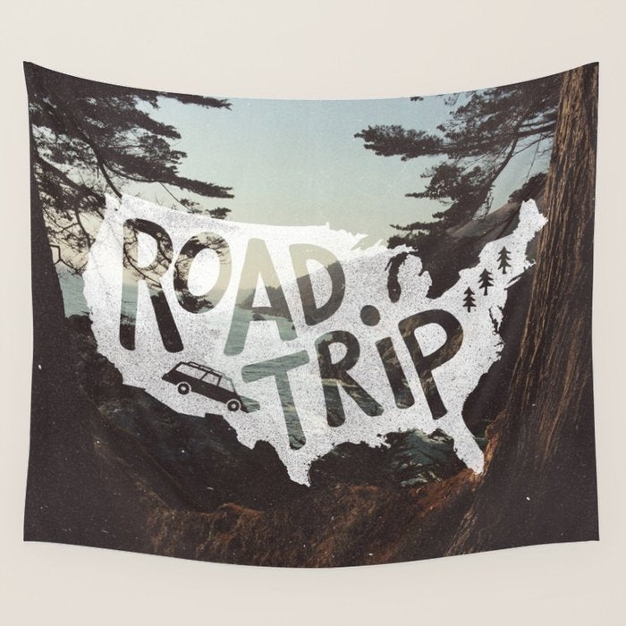 Road Trip USA - big sur Wall Tapestry Gallery Image 4