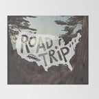Road Trip USA - big sur Throw Blanket Gallery Image 2