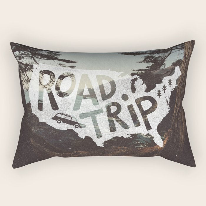 Road Trip USA - big sur Rectangular Pillow Gallery Image 1