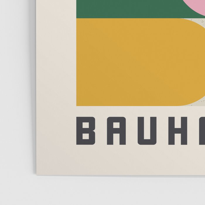 Bauhaus Retro Exhibiton Poster, Colorful Eclectic Geometric Print 1 Poster Gallery Image 3