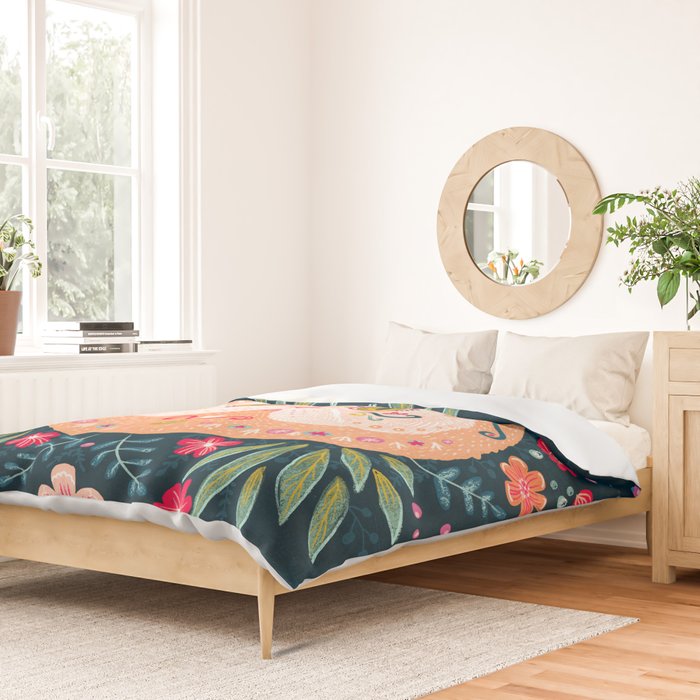 Candied Sugar Skull Kitty Duvet Cover Gallery Image 2