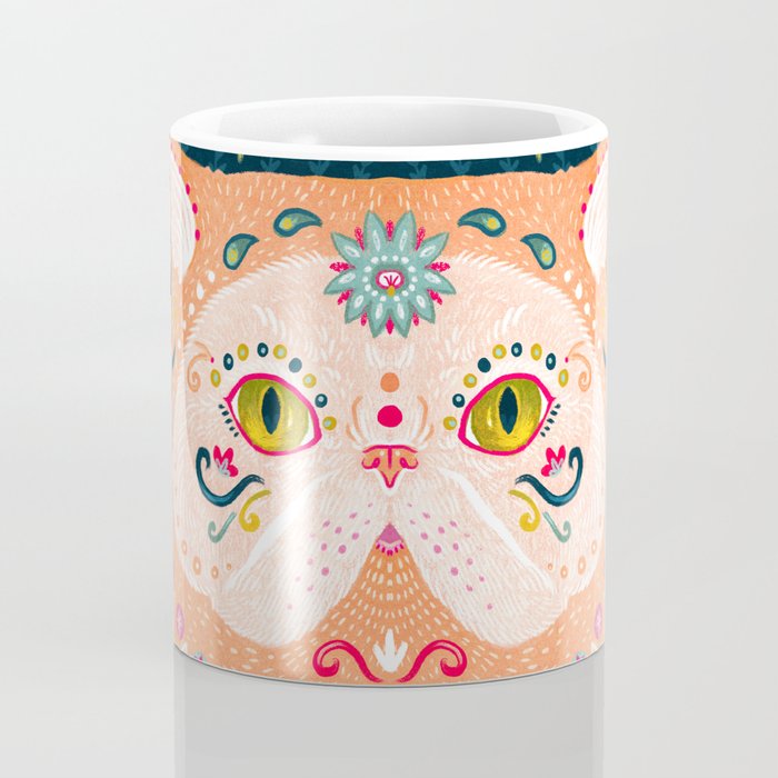 Candied Sugar Skull Kitty Coffee Mug Gallery Image 4