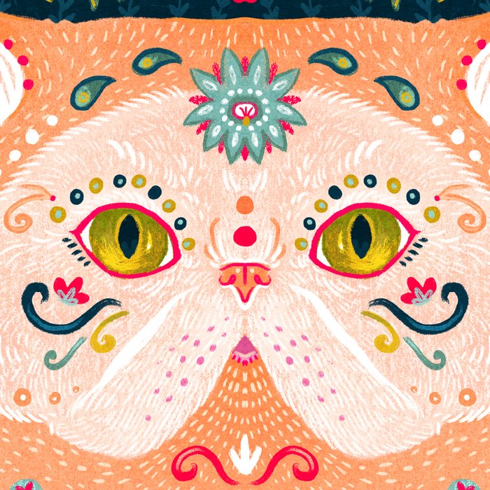 Candied Sugar Skull Kitty Coffee Mug Gallery Image 2