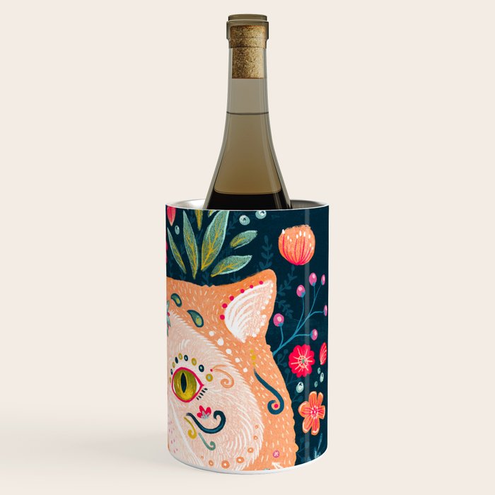 Candied Sugar Skull Kitty Wine Chiller Gallery Image 3