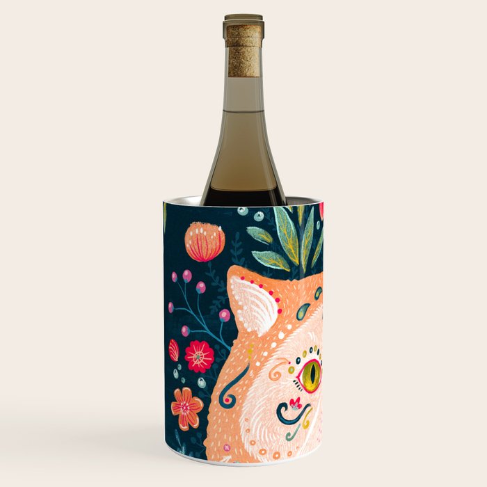 Candied Sugar Skull Kitty Wine Chiller Gallery Image 2