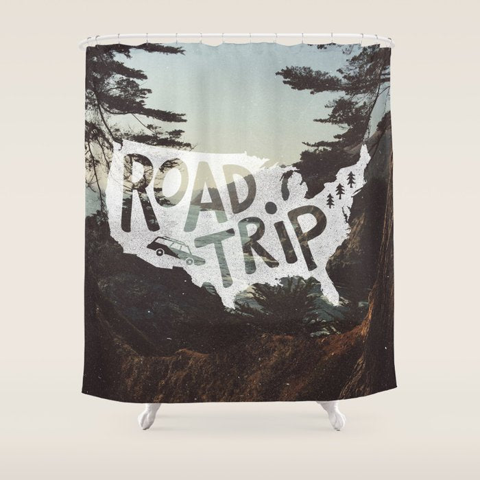 Road Trip USA - big sur Shower Curtain Gallery Image 1