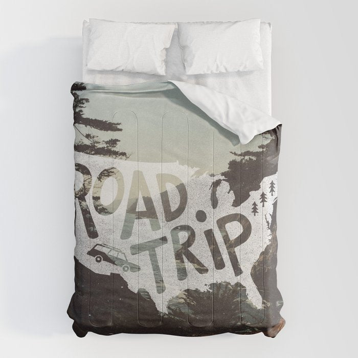 Road Trip USA - big sur Comforter