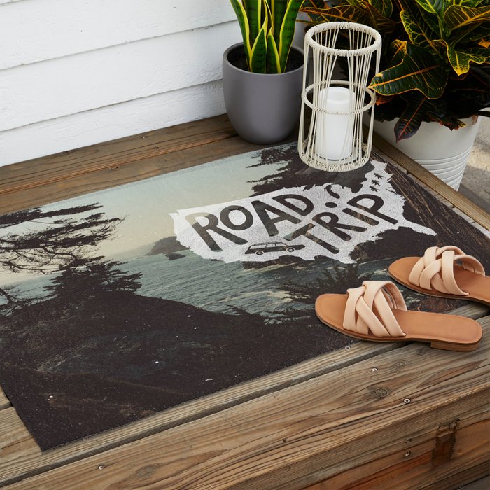 Road Trip USA - big sur Outdoor Rug Gallery Image 2