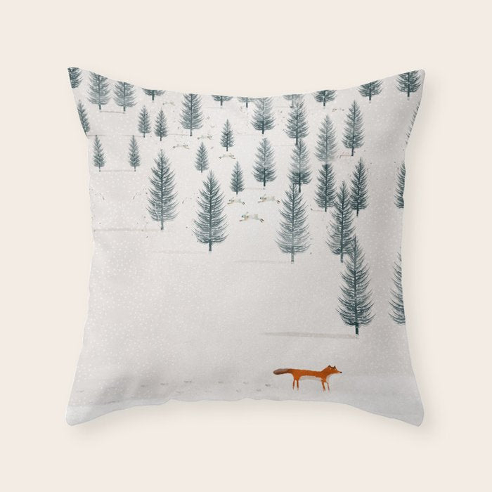 winters tale Throw Pillow Gallery Image 1